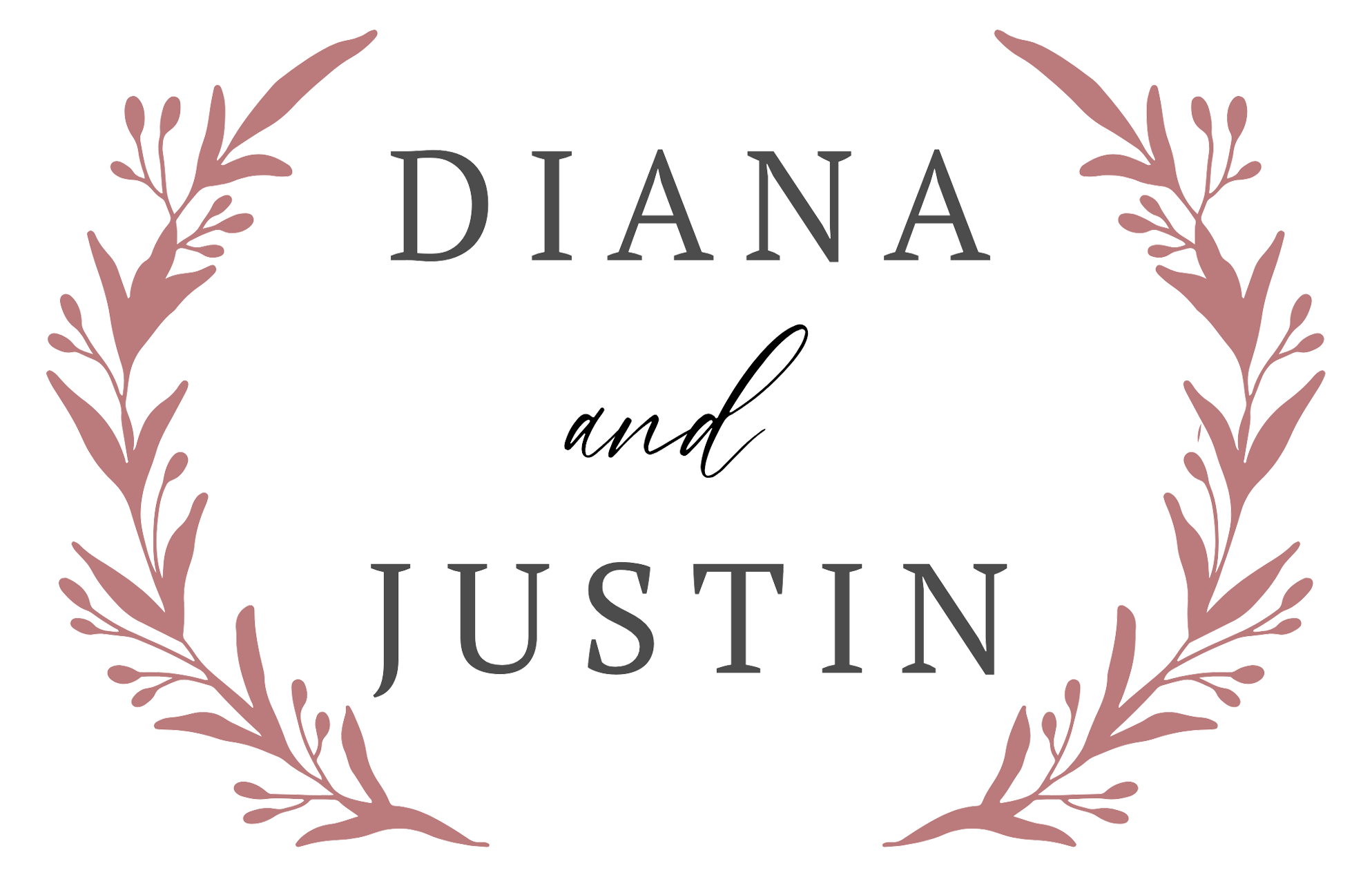 diana and justin wedding logo